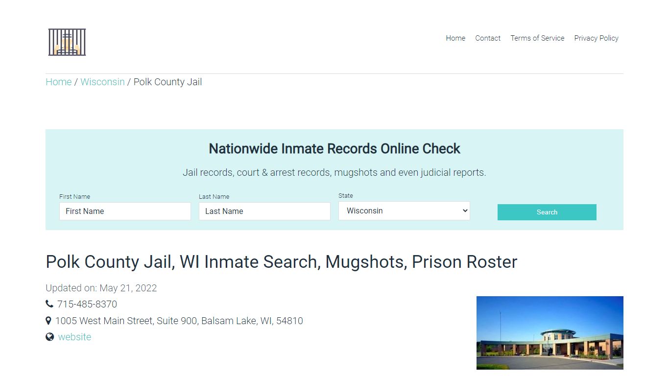 Polk County Jail, WI Inmate Search, Mugshots, Prison Roster